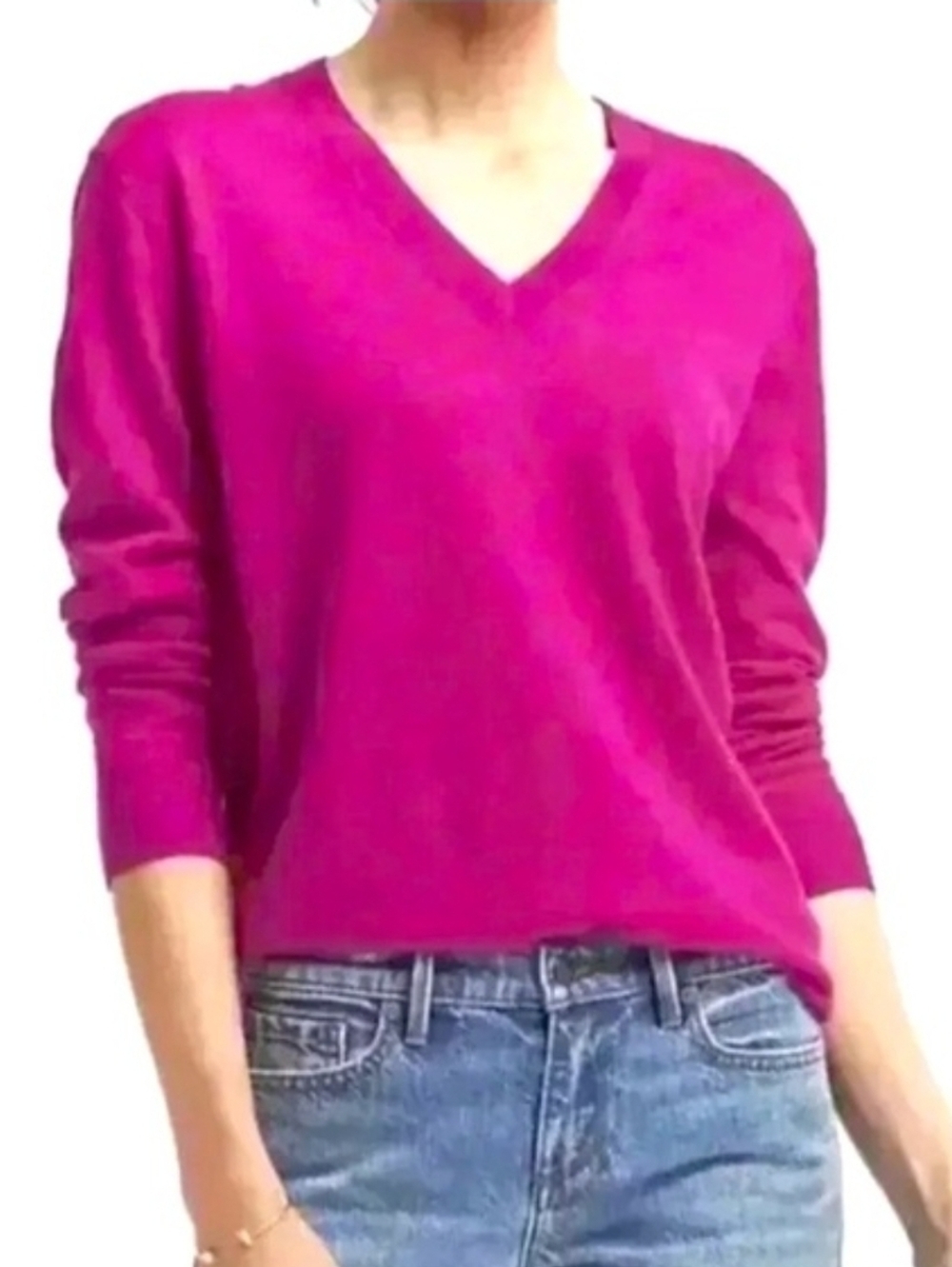 Banana Republic Forever Sweater — Magenta
